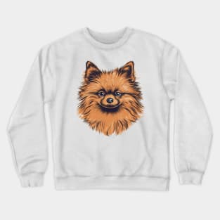 Pomeranian Illustration Crewneck Sweatshirt